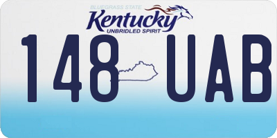 KY license plate 148UAB