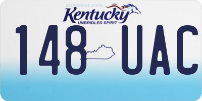 KY license plate 148UAC