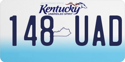 KY license plate 148UAD