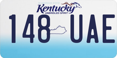 KY license plate 148UAE