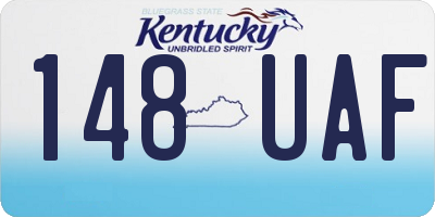 KY license plate 148UAF