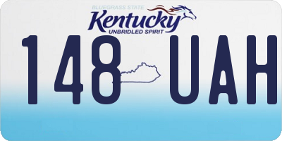 KY license plate 148UAH