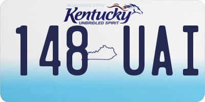 KY license plate 148UAI