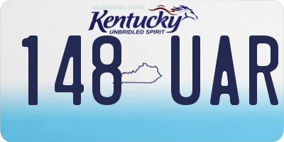 KY license plate 148UAR