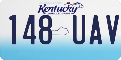 KY license plate 148UAV