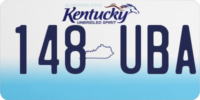 KY license plate 148UBA