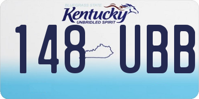 KY license plate 148UBB