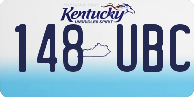 KY license plate 148UBC
