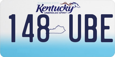 KY license plate 148UBE