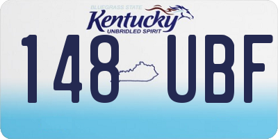KY license plate 148UBF