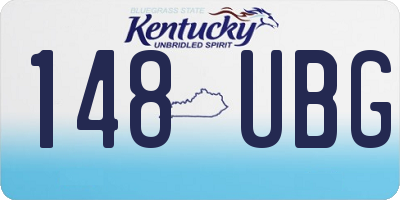 KY license plate 148UBG