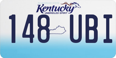 KY license plate 148UBI