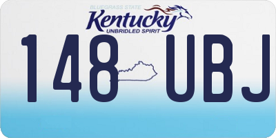 KY license plate 148UBJ