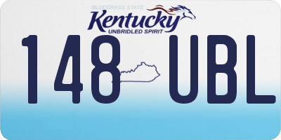 KY license plate 148UBL