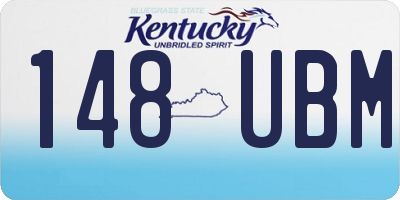 KY license plate 148UBM