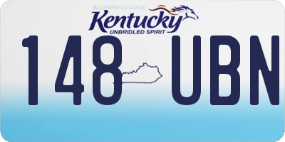 KY license plate 148UBN