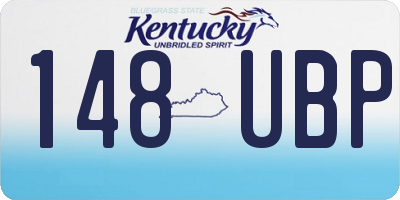 KY license plate 148UBP