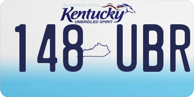 KY license plate 148UBR