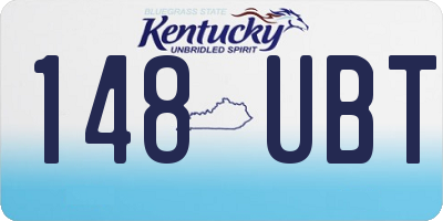 KY license plate 148UBT