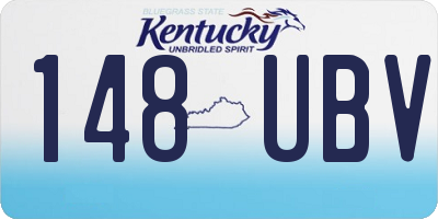 KY license plate 148UBV
