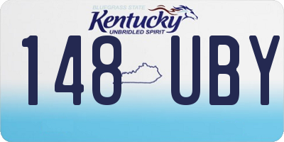 KY license plate 148UBY