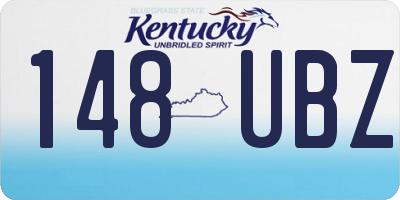 KY license plate 148UBZ