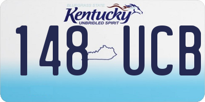KY license plate 148UCB