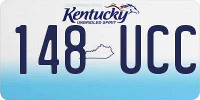 KY license plate 148UCC