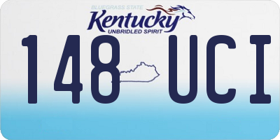 KY license plate 148UCI
