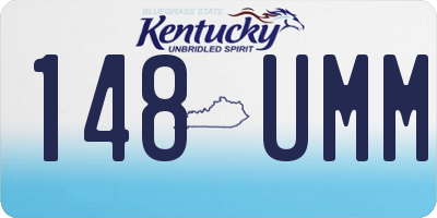 KY license plate 148UMM