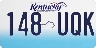 KY license plate 148UQK