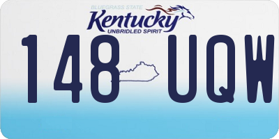 KY license plate 148UQW