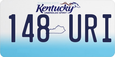 KY license plate 148URI