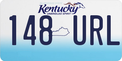 KY license plate 148URL