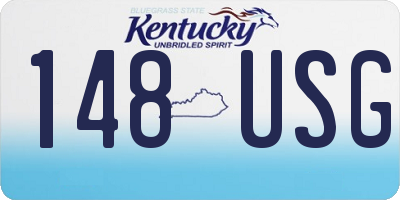 KY license plate 148USG