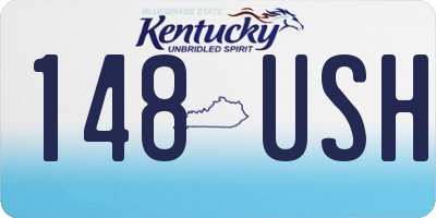 KY license plate 148USH