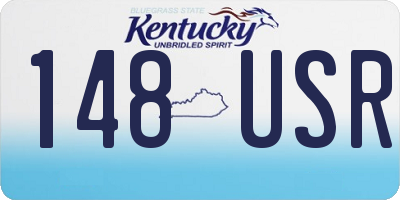 KY license plate 148USR