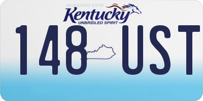 KY license plate 148UST