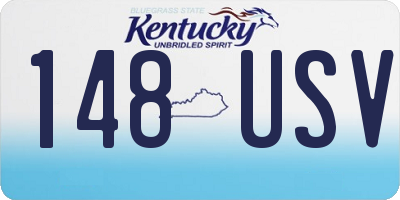 KY license plate 148USV