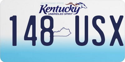 KY license plate 148USX