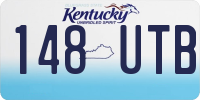 KY license plate 148UTB