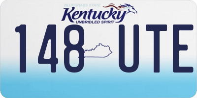 KY license plate 148UTE
