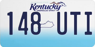 KY license plate 148UTI