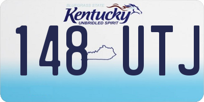 KY license plate 148UTJ