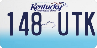 KY license plate 148UTK