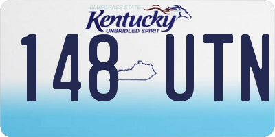 KY license plate 148UTN
