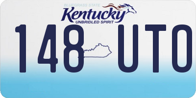 KY license plate 148UTO