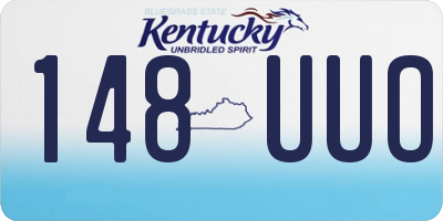 KY license plate 148UUO