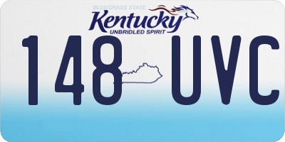 KY license plate 148UVC