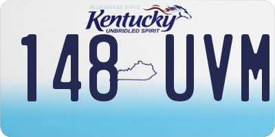 KY license plate 148UVM